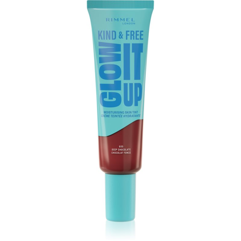 Rimmel Kind & Free Glow It Up könnyű hidratáló alapozó árnyalat 605 Deep Chocolate 30 ml