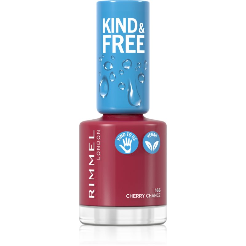Rimmel Kind & Free körömlakk árnyalat 166 Cherry Chance 8 ml-Ár