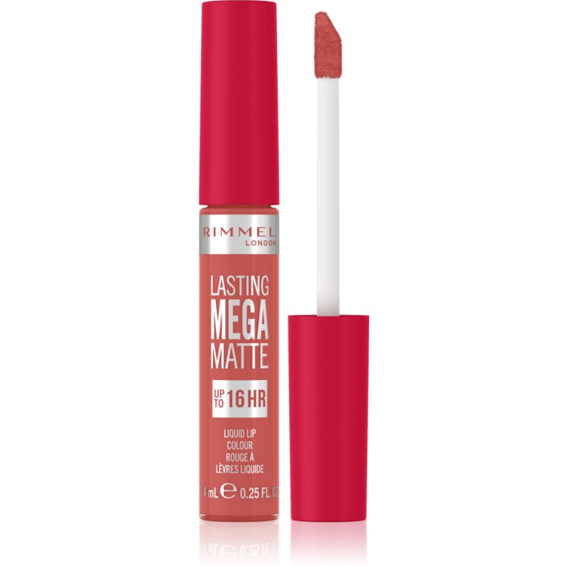 Rimmel Lasting Mega Matte matt folyékony állagú ajakrúzs 16 h árnyalat Coral Sass 7