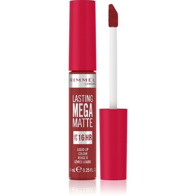 Rimmel Lasting Mega Matte matt folyékony állagú ajakrúzs 16 h árnyalat Fire Starter 7