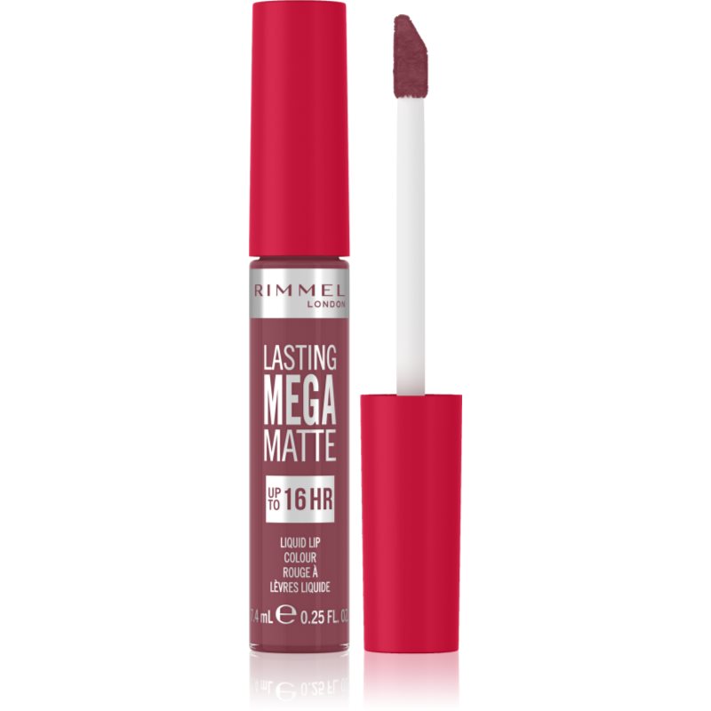 Rimmel Lasting Mega Matte matt folyékony állagú ajakrúzs 16 h árnyalat Ravishing Rose 7