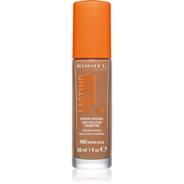 Rimmel Lasting Radiance élénkítő make-up SPF 25 árnyalat 400 Natural Beige 30 ml-Ár