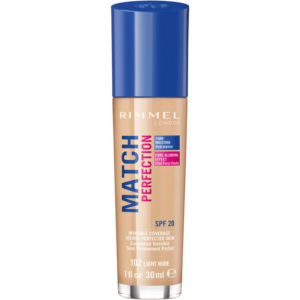 Rimmel Match Perfection folyékony make-up SPF 20 árnyalat 102 Light Nude 30 ml-Ár
