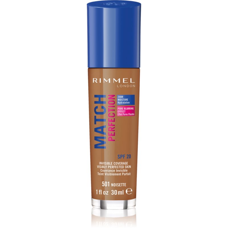 Rimmel Match Perfection folyékony make-up SPF 20 árnyalat 501 Noisette 30 ml-Ár