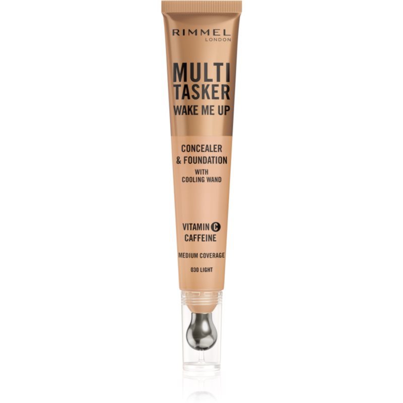 Rimmel Multi-Tasker Wake Me Up alapozó és korrektor az élénk bőrért árnyalat 30 Light 20 ml-Ár