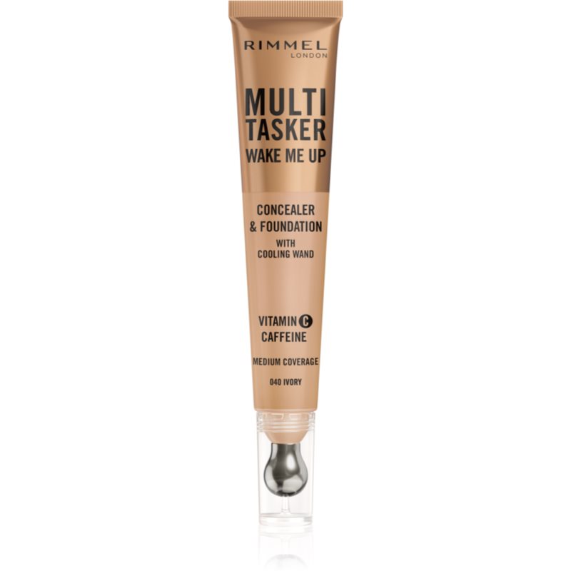 Rimmel Multi-Tasker Wake Me Up alapozó és korrektor az élénk bőrért árnyalat 40 Ivory 20 ml-Ár