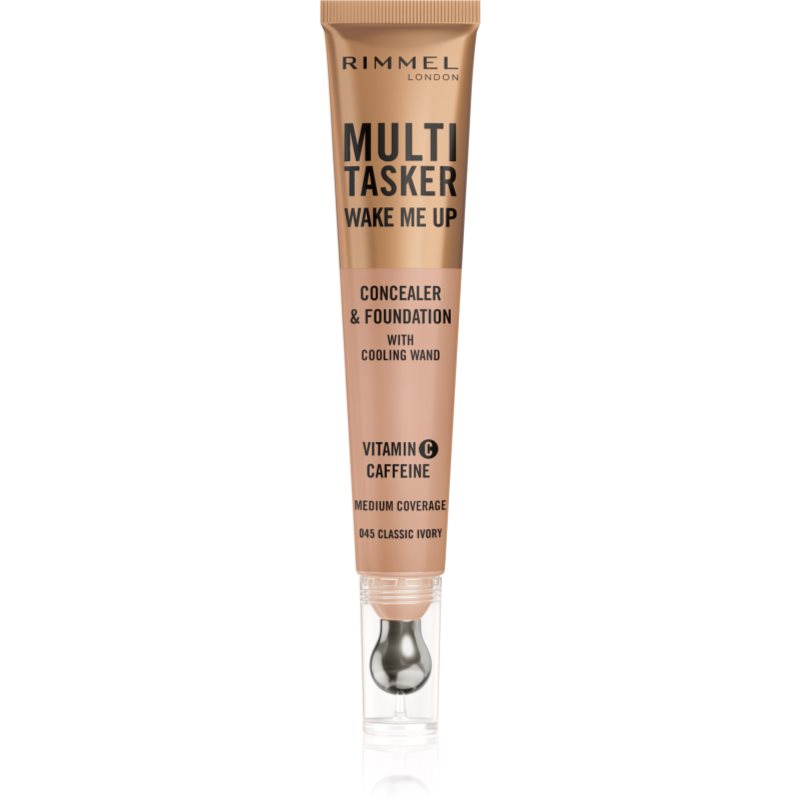 Rimmel Multi-Tasker Wake Me Up alapozó és korrektor az élénk bőrért árnyalat 45 Classic Ivory 20 ml-Ár