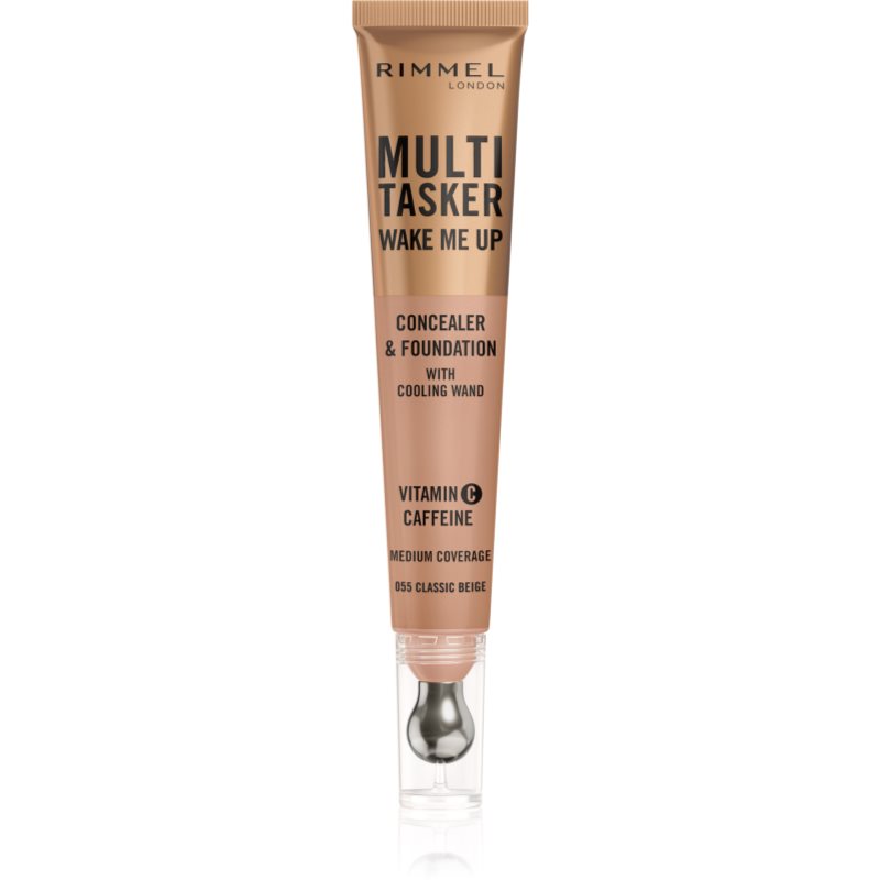 Rimmel Multi-Tasker Wake Me Up alapozó és korrektor az élénk bőrért árnyalat 55 Classic Beige 20 ml-Ár