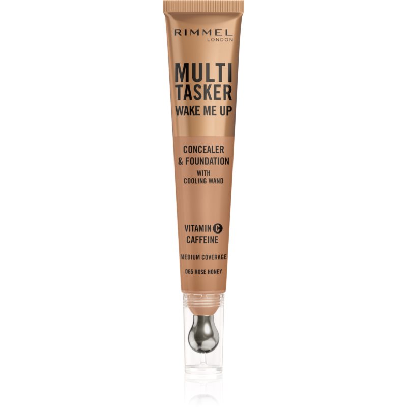 Rimmel Multi-Tasker Wake Me Up alapozó és korrektor az élénk bőrért árnyalat 65 Rose Honey 20 ml-Ár