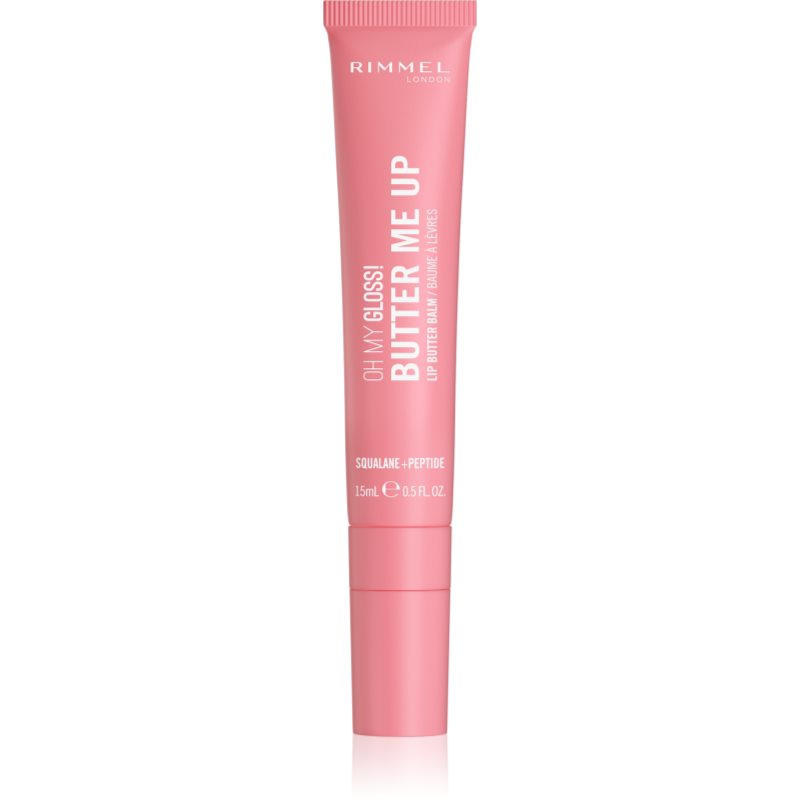 Rimmel Oh My Gloss! Butter Me Up hidratáló ajakbalzsam árnyalat 002 Bubble Gum 15 ml-ár