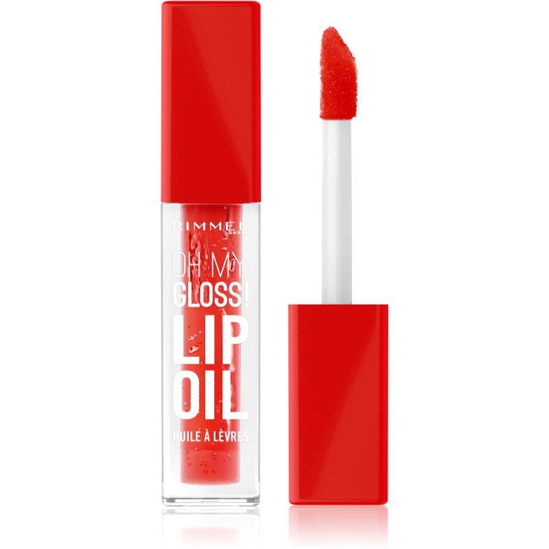 Rimmel Oh My Gloss! Lip Oil ajak olaj hidratáló hatással árnyalat 004 Vivid Red 4