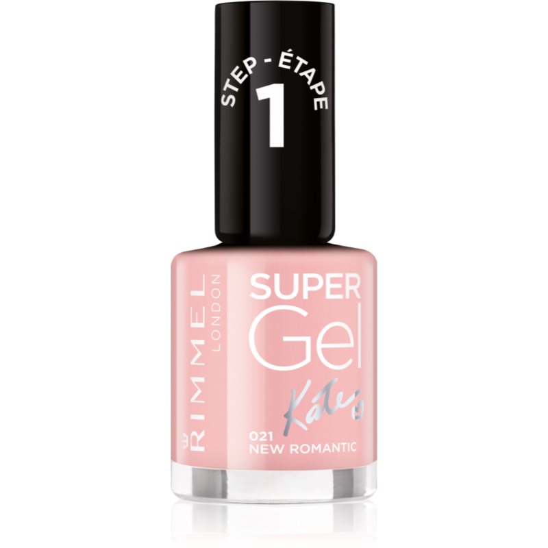 Rimmel Super Gel By Kate géles körömlakk UV/LED lámpa használata nélkül árnyalat 021 New Romantic 12 ml-Eredeti