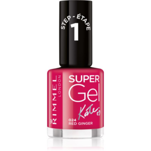 Rimmel Super Gel By Kate géles körömlakk UV/LED lámpa használata nélkül árnyalat 024 Red Ginger 12 ml-Ár