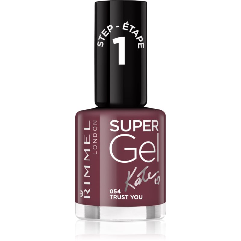 Rimmel Super Gel By Kate géles körömlakk UV/LED lámpa használata nélkül árnyalat 054 Trust You 12 ml-Ár