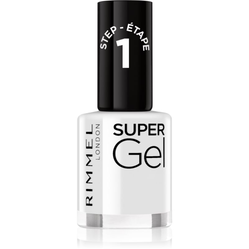 Rimmel Super Gel géles körömlakk UV/LED lámpa használata nélkül árnyalat 001 Basic B 12 ml-Ár