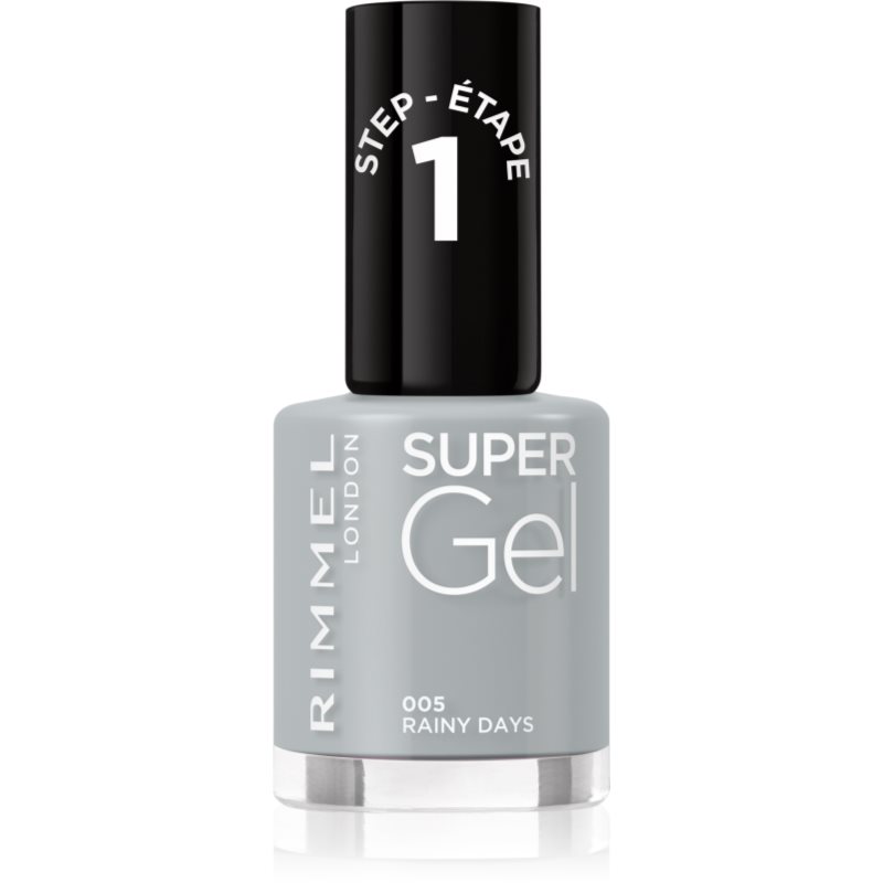 Rimmel Super Gel géles körömlakk UV/LED lámpa használata nélkül árnyalat 005 Rainy Days 12 ml-Ár