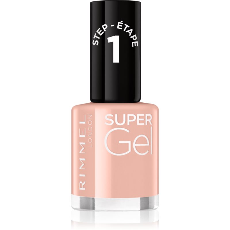Rimmel Super Gel géles körömlakk UV/LED lámpa használata nélkül árnyalat 008 Girl Group Blush 12 ml-Ár