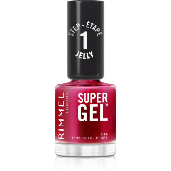 Rimmel Super Gel géles körömlakk UV/LED lámpa használata nélkül árnyalat 014 Pink To The Berry 12 ml-ár
