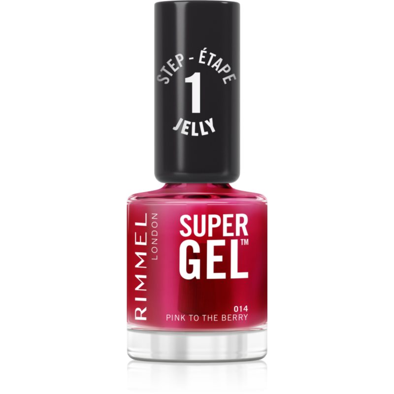 Rimmel Super Gel géles körömlakk UV/LED lámpa használata nélkül árnyalat 014 Pink To The Berry 12 ml-ár
