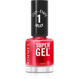 Rimmel Super Gel géles körömlakk UV/LED lámpa használata nélkül árnyalat 016 Cerise Pop 12 ml-ár
