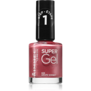 Rimmel Super Gel géles körömlakk UV/LED lámpa használata nélkül árnyalat 023 Grape Sorbet 12 ml-Ár