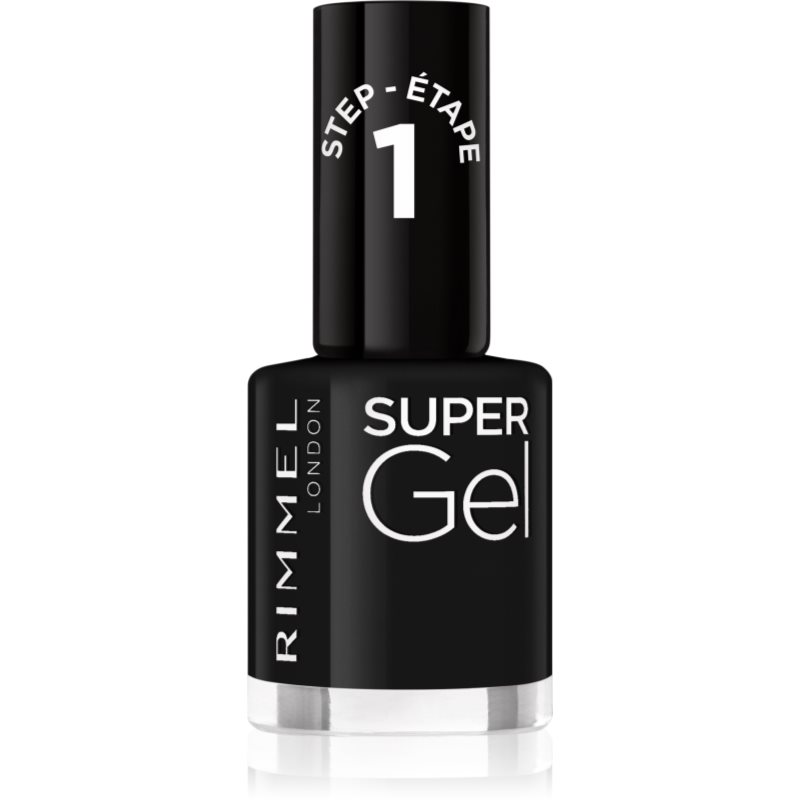 Rimmel Super Gel géles körömlakk UV/LED lámpa használata nélkül árnyalat 070 Black Obsession 12 ml-Ár