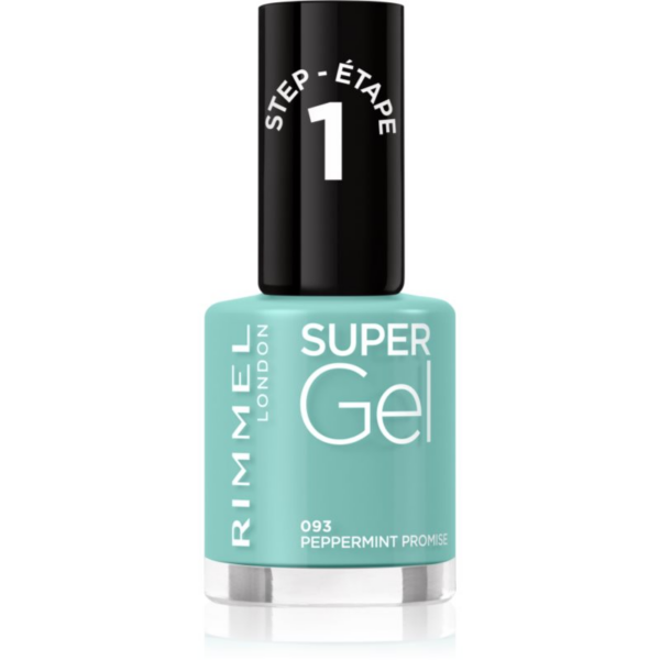 Rimmel Super Gel géles körömlakk UV/LED lámpa használata nélkül árnyalat 093 Peppermint Promise 12 ml-Ár