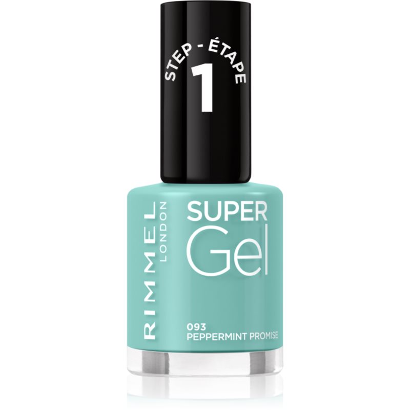 Rimmel Super Gel géles körömlakk UV/LED lámpa használata nélkül árnyalat 093 Peppermint Promise 12 ml-Ár