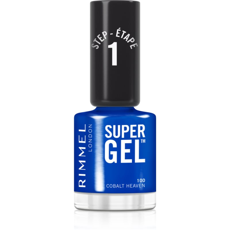 Rimmel Super Gel géles körömlakk UV/LED lámpa használata nélkül árnyalat 100 Cobalt Heaven 12 ml-ár