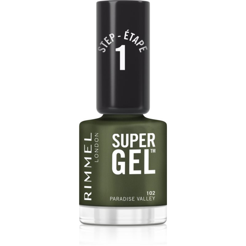 Rimmel Super Gel géles körömlakk UV/LED lámpa használata nélkül árnyalat 102 Paradise Valley 12 ml-ár