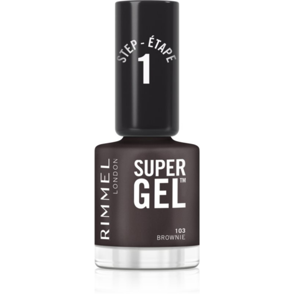 Rimmel Super Gel géles körömlakk UV/LED lámpa használata nélkül árnyalat 103 Brownie 12 ml-ár