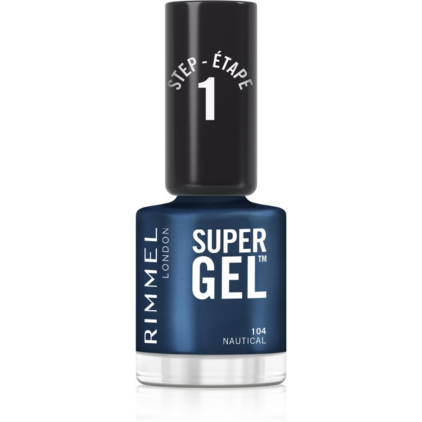 Rimmel Super Gel géles körömlakk UV/LED lámpa használata nélkül árnyalat 104 Nautical 12 ml-ár