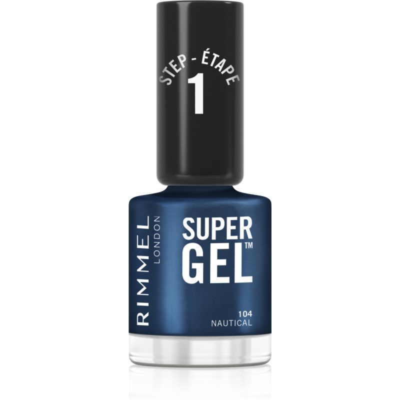 Rimmel Super Gel géles körömlakk UV/LED lámpa használata nélkül árnyalat 104 Nautical 12 ml-ár