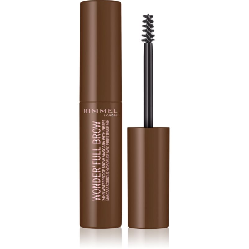 Rimmel Wonder'Full Brow szemöldök és szempillaspirál vízálló árnyalat 002 Medium 4.5 ml-Eredeti
