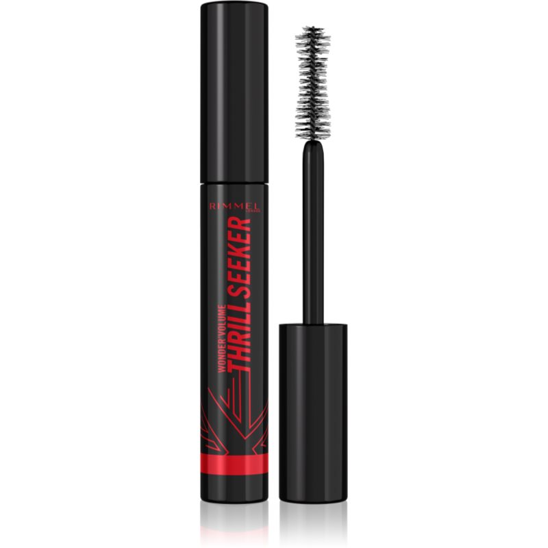 Rimmel WonderVolume Thrill Seeker dúsító tartós szempillaspirál árnyalat Pitch Black 8 ml-Ár