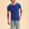 Ringer Fruit of the Loom Blue T-shirt