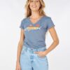 Rip Curl BASIC V TEE Slate Blue T-shirt