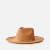 Rip Curl Hat VALLEY WIDE BRIM WOOL FELT Light Brown