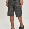 Ripstop Ripstop Strappy Camo Cargo Shorts - Black