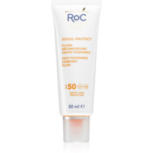 RoC Soleil Protect High Tolerance Comfort Fluid napozó fluid az arcra SPF 50 50 ml-Ár