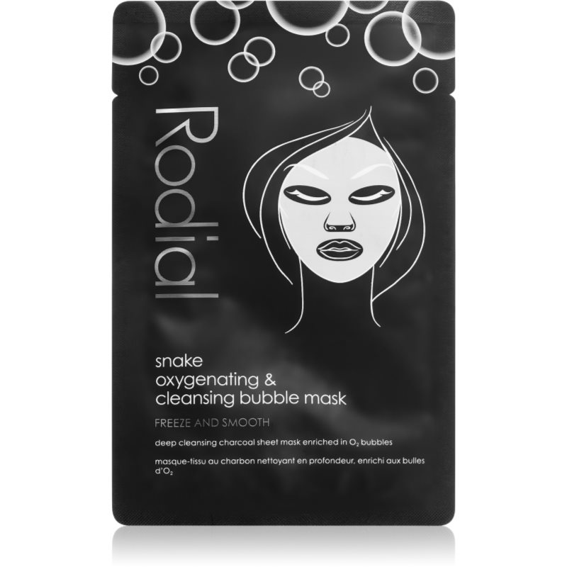 Rodial Snake Oxyganating & cleansing bubble mask tisztító és detoxikáló maszk aktív szénnel 1 db-Eredeti