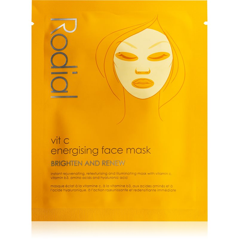 Rodial Vit C Energising Face Mask szövet arcmaszk az arcbőr élénkítésére és vitalitásáért C vitamin 20 ml-Ár