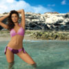 Roxie Vigneto-Rhodendro swimsuit M-326 rose with eggplant (105) As in the picture