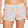 Roxy Island Women's Light Blue Patterned Swim Shorts - Women