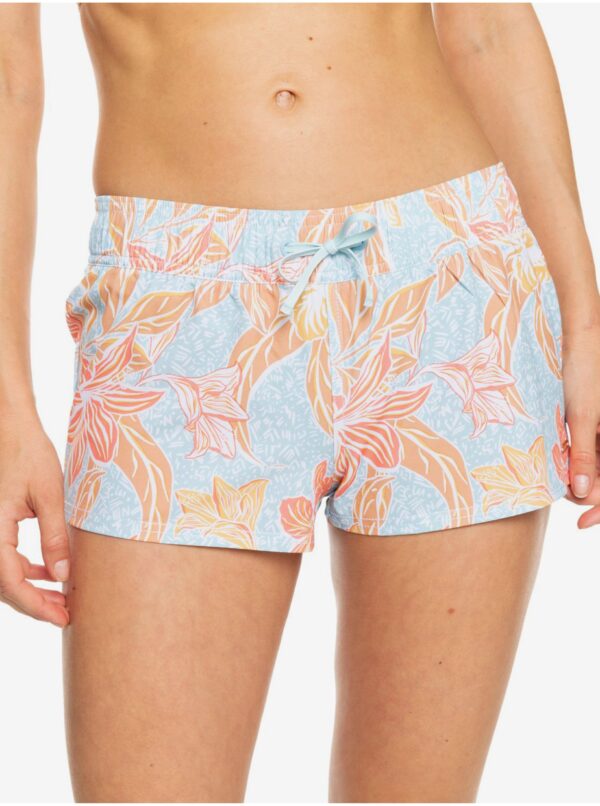 Roxy Island Women's Light Blue Patterned Swim Shorts - Women