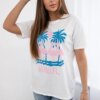 Rubbed cotton blouse Miami white