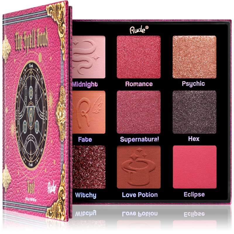 Rude Cosmetics The Spell Book szemhéjfesték paletta árnyalat Lust 10.8 g