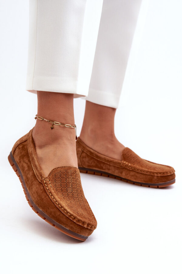 S. BARSKI Női velúr mokaszin Camel S.Barski LR755