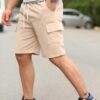 S2999 DEWBERRY CARGO POCKET MENS SHORT-BEIGE