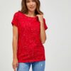 SAM73 Red Women patterned T-Shirt SAM 73 Heqa - Women